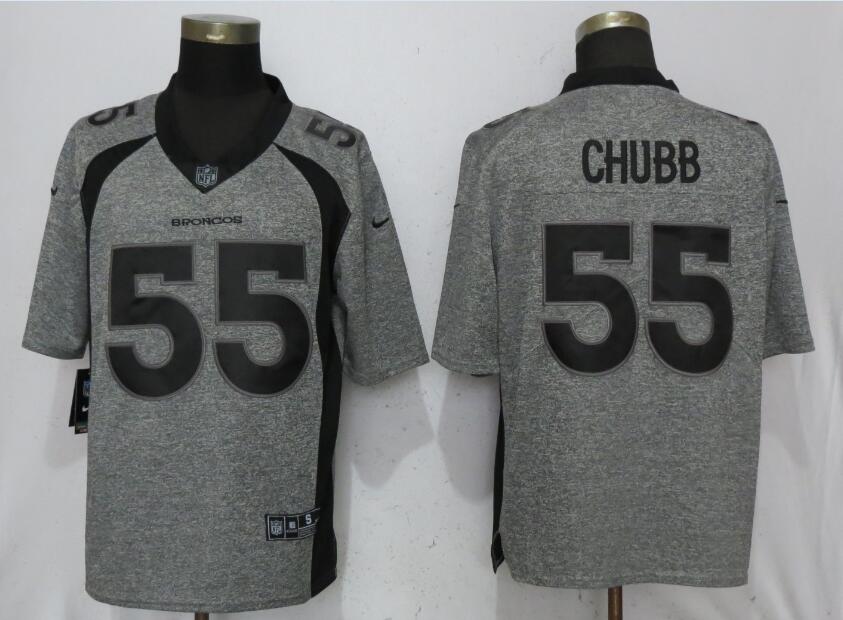 Men Denver Broncos #55 Chubb Gray Vapor Untouchable Stitched Gridiron Nike Limited NFL Jerseys->kansas city chiefs->NFL Jersey